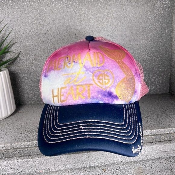 Simply Southern Mermaid At Heart Tie Dye Hat Snapback Beach - Picture 1 of 6